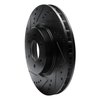 633-40013L Drilled/Slotted Brake Rotor [Black], 1992-2002 Mopar, Position: Front Left - image 2