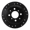 633-40017L Drilled/Slotted Brake Rotor [Black], 1998-2000 Mopar, Position: Front Left - image 1