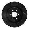 633-40022L Drilled/Slotted Brake Rotor [Black], 2003-2017 Mopar, Position: Front Left - image 1