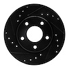 633-40024L Drilled/Slotted Brake Rotor [Black], 2007-2017 Multiple Makes/Models, Position: Front Left - image 1