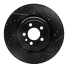633-40035R Drilled/Slotted Brake Rotor [Black], Fits Select Mopar, Position: Front Right - image 1