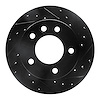 633-40042R Drilled/Slotted Brake Rotor [Black], 2002-2006 Multiple Makes/Models, Position: Front Right,Fr Right - image 1