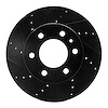 633-40043L Drilled/Slotted Brake Rotor [Black], Fits Select Multiple Makes/Models, Position: Fr Left,Front Left