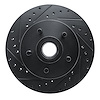 633-40065L Drilled/Slotted Brake Rotor [Black], 1987-1990 Mopar, Position: Front Left - image 1