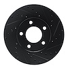 633-40066R Drilled/Slotted Brake Rotor [Black], 1987-1990 Mopar, Position: Front Right - image 1