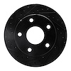 633-40077L Drilled/Slotted Brake Rotor [Black], 1994-1999 Mopar, Position: Front Left - image 1