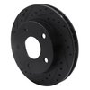 633-40077L Drilled/Slotted Brake Rotor [Black], 1994-1999 Mopar, Position: Front Left - image 2