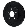 633-40080L Drilled/Slotted Brake Rotor [Black], 1996-2000 Mopar, Position: Front Left - image 2