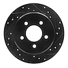 633-40083R Drilled/Slotted Brake Rotor [Black], 1997-2007 Mopar, Position: Rear Right - image 1