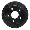 633-40090L Drilled/Slotted Brake Rotor [Black], 2000-2002 Mopar, Position: Front Left - image 1