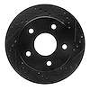633-40090R Drilled/Slotted Brake Rotor [Black], 2000-2002 Mopar, Position: Front Right - image 1