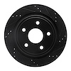 633-40095R Drilled/Slotted Brake Rotor [Black], Fits Select Mopar, Position: Rear Right - image 1