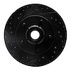 633-40096L Drilled/Slotted Brake Rotor [Black], 2003-2003 Mopar, Position: Front Left - image 1