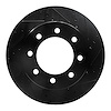 633-40102R Drilled/Slotted Brake Rotor [Black], 2003-2008 Mopar, Position: Front Right