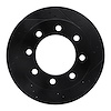 633-40103R Drilled/Slotted Brake Rotor [Black], 2003-2008 Mopar, Position: Rear Right