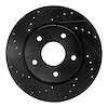 633-40107L Drilled/Slotted Brake Rotor [Black], 2008-2016 Multiple Makes/Models, Position: Front Left - image 1