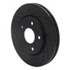 633-40107L Drilled/Slotted Brake Rotor [Black], 2008-2016 Multiple Makes/Models, Position: Front Left - image 2