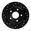 633-40109L Drilled/Slotted Brake Rotor [Black], 2008-2016 Multiple Makes/Models, Position: Rear Left - image 1