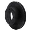 633-40110L Drilled/Slotted Brake Rotor [Black], Fits Select Mopar, Position: Front Left - image 2