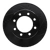 633-40110R Drilled/Slotted Brake Rotor [Black], Fits Select Mopar, Position: Front Right - image 1