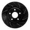 633-40112R Drilled/Slotted Brake Rotor [Black], Fits Select Multiple Makes/Models, Position: Front Right - image 1