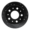 633-40115R Drilled/Slotted Brake Rotor [Black], 2014-2021 Mopar, Position: Rear Right - image 1
