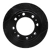 633-40122R Drilled/Slotted Brake Rotor [Black], Fits Select Mopar, Position: Rear Right