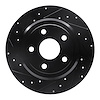 633-42004L Drilled/Slotted Brake Rotor [Black], Fits Select Mopar, Position: Rear Left - image 1