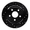 633-42004R Drilled/Slotted Brake Rotor [Black], Fits Select Mopar, Position: Rear Right - image 1