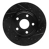 633-42005R Drilled/Slotted Brake Rotor [Black], Fits Select Mopar, Position: Front Right - image 1