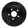 633-42006L Drilled/Slotted Brake Rotor [Black], Fits Select Mopar, Position: Rear Left - image 1