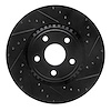 633-42007R Drilled/Slotted Brake Rotor [Black], Fits Select Mopar, Position: Front Right - image 1
