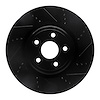 633-42009R Drilled/Slotted Brake Rotor [Black], Fits Select Mopar, Position: Front Right - image 1