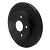 633-42011L Drilled/Slotted Brake Rotor [Black], 2008-2012 Mopar, Position: Front Left - image 2
