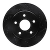 633-42011R Drilled/Slotted Brake Rotor [Black], 2008-2012 Mopar, Position: Front Right - image 1