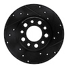 633-42012R Drilled/Slotted Brake Rotor [Black], Fits Select Mopar, Position: Rear Right - image 1