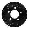 633-42017L Drilled/Slotted Brake Rotor [Black], 1976-1986 Mopar, Position: Front Left - image 1