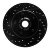 633-42018L Drilled/Slotted Brake Rotor [Black], 1986-1992 Mopar, Position: Front Left - image 1