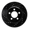 633-42020L Drilled/Slotted Brake Rotor [Black], 2007-2012 Mopar, Position: Front Left - image 1