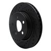 633-42020L Drilled/Slotted Brake Rotor [Black], 2007-2012 Mopar, Position: Front Left - image 2