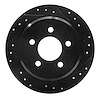 633-42023R Drilled/Slotted Brake Rotor [Black], 1993-1998 Mopar, Position: Rear Right - image 1