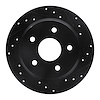 633-42025R Drilled/Slotted Brake Rotor [Black], 1999-2004 Mopar, Position: Rear Right - image 1