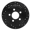 633-42028R Drilled/Slotted Brake Rotor [Black], 2003-2007 Mopar, Position: Rear Right - image 1