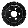 633-42029R Drilled/Slotted Brake Rotor [Black], 2007-2018 Mopar, Position: Rear Right - image 1