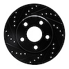 633-42030L Drilled/Slotted Brake Rotor [Black], 2007-2018 Mopar, Position: Front Left - image 1