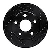 633-42030R Drilled/Slotted Brake Rotor [Black], 2007-2018 Mopar, Position: Front Right - image 1