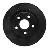 633-42033L Drilled/Slotted Brake Rotor [Black], 2012-2018 Mopar, Position: Front Left - image 1