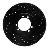 633-44001R Drilled/Slotted Brake Rotor [Black], 1996-2006 Mopar, Position: Front Right,Rear Right - image 1