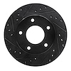 633-45001L Drilled/Slotted Brake Rotor [Black], 1977-1980 GM, Position: Rear Left - image 1