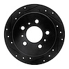 633-45011L Drilled/Slotted Brake Rotor [Black], 2006-2010 GM, Position: Rear Left - image 1